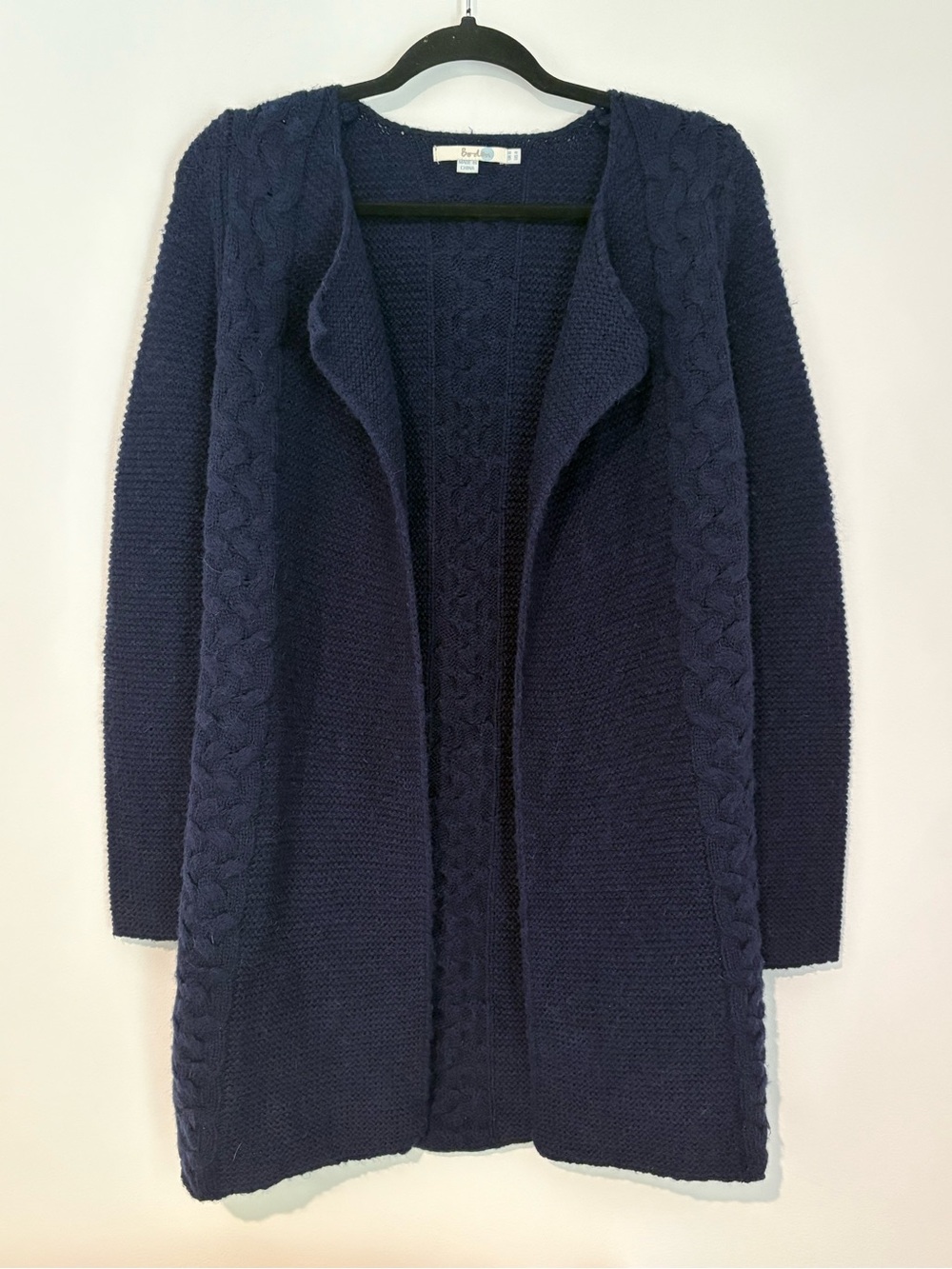 Boden Women’s Navy Blue Wool Blend Open Front Cardigan Sweater Size 4/Small